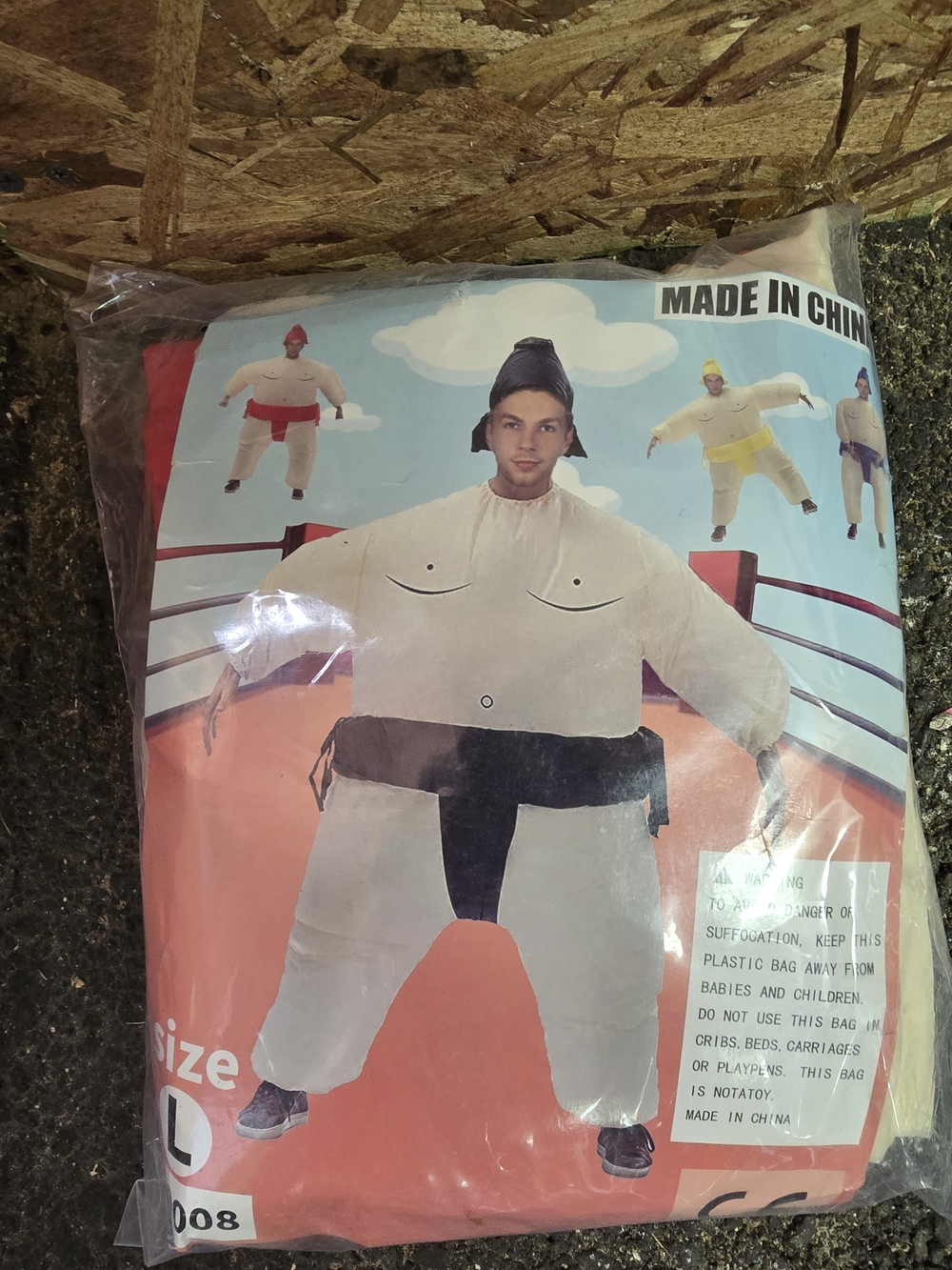 Inflatable Sumo Costume - Red Large